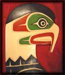 image northwest indian art
                carvings eagles birds native american